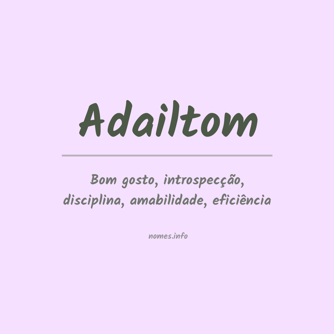 Significado do nome Adailtom