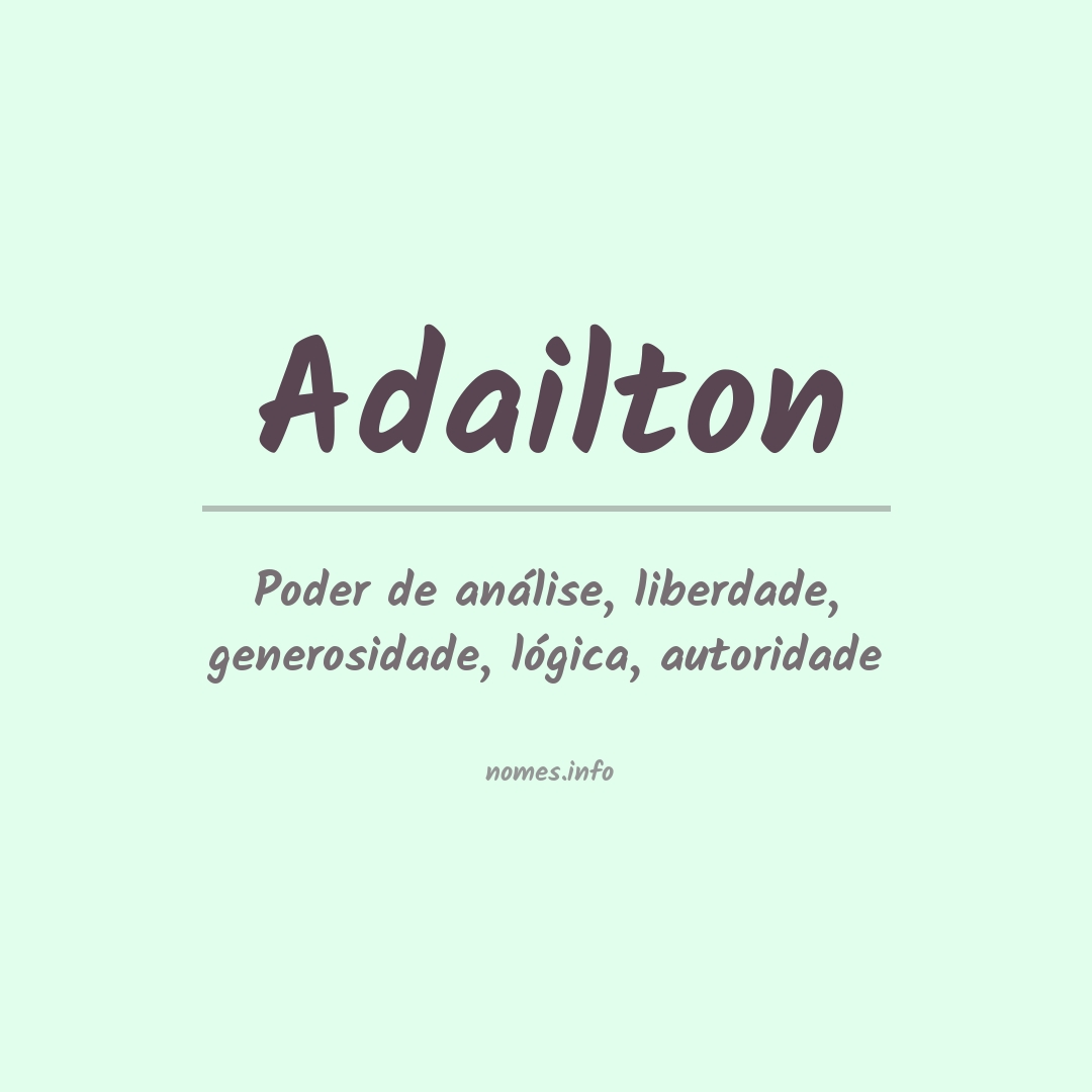 Significado do nome Adailton