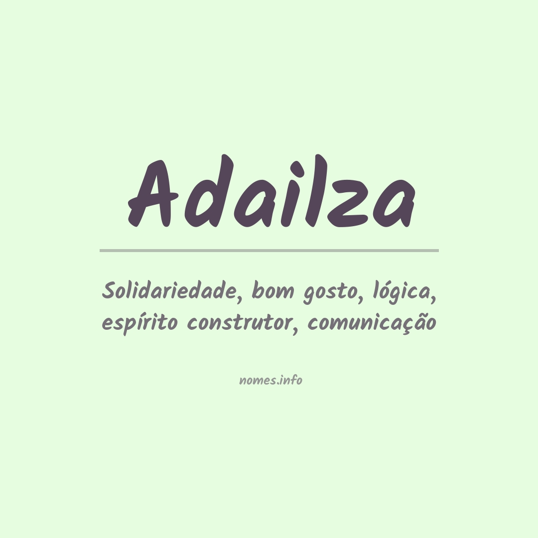 Significado do nome Adailza