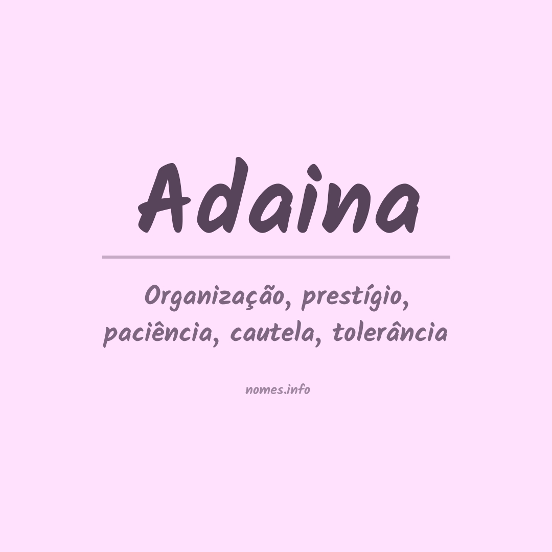 Significado do nome Adaina