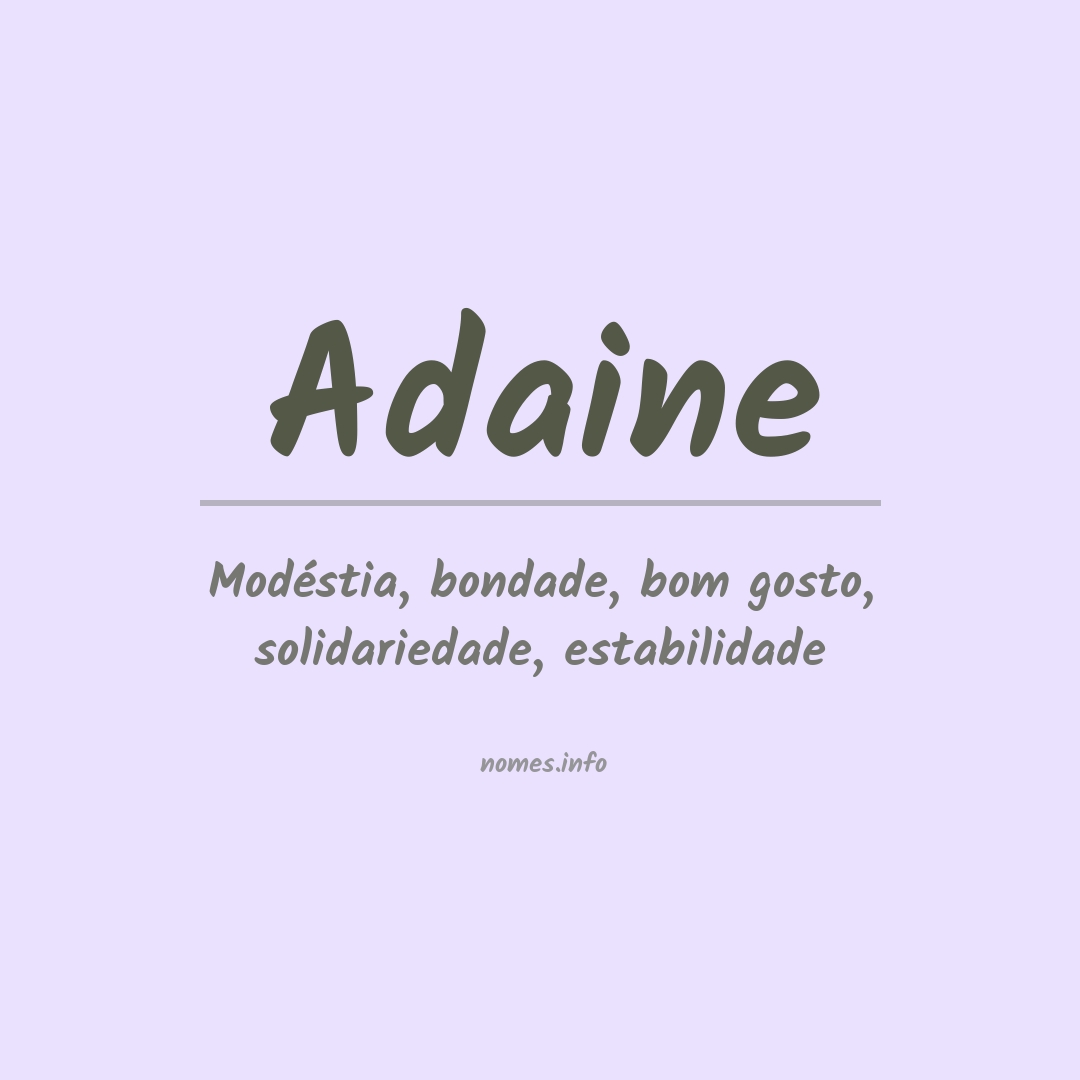 Significado do nome Adaine