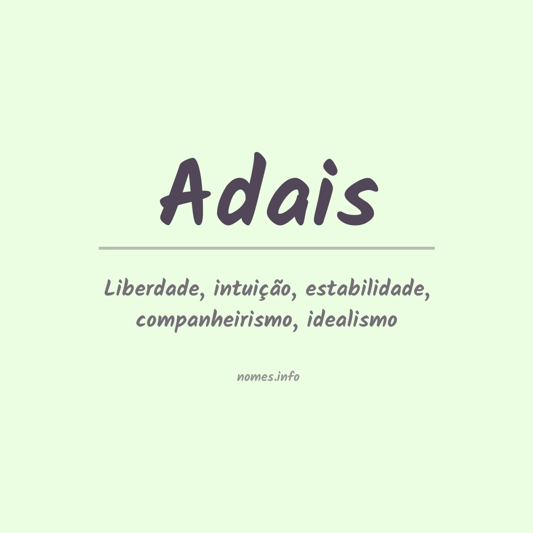 Significado do nome Adais