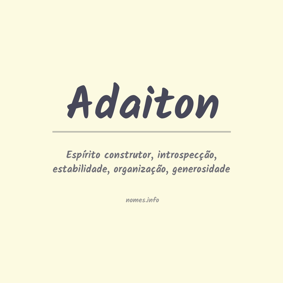 Significado do nome Adaiton