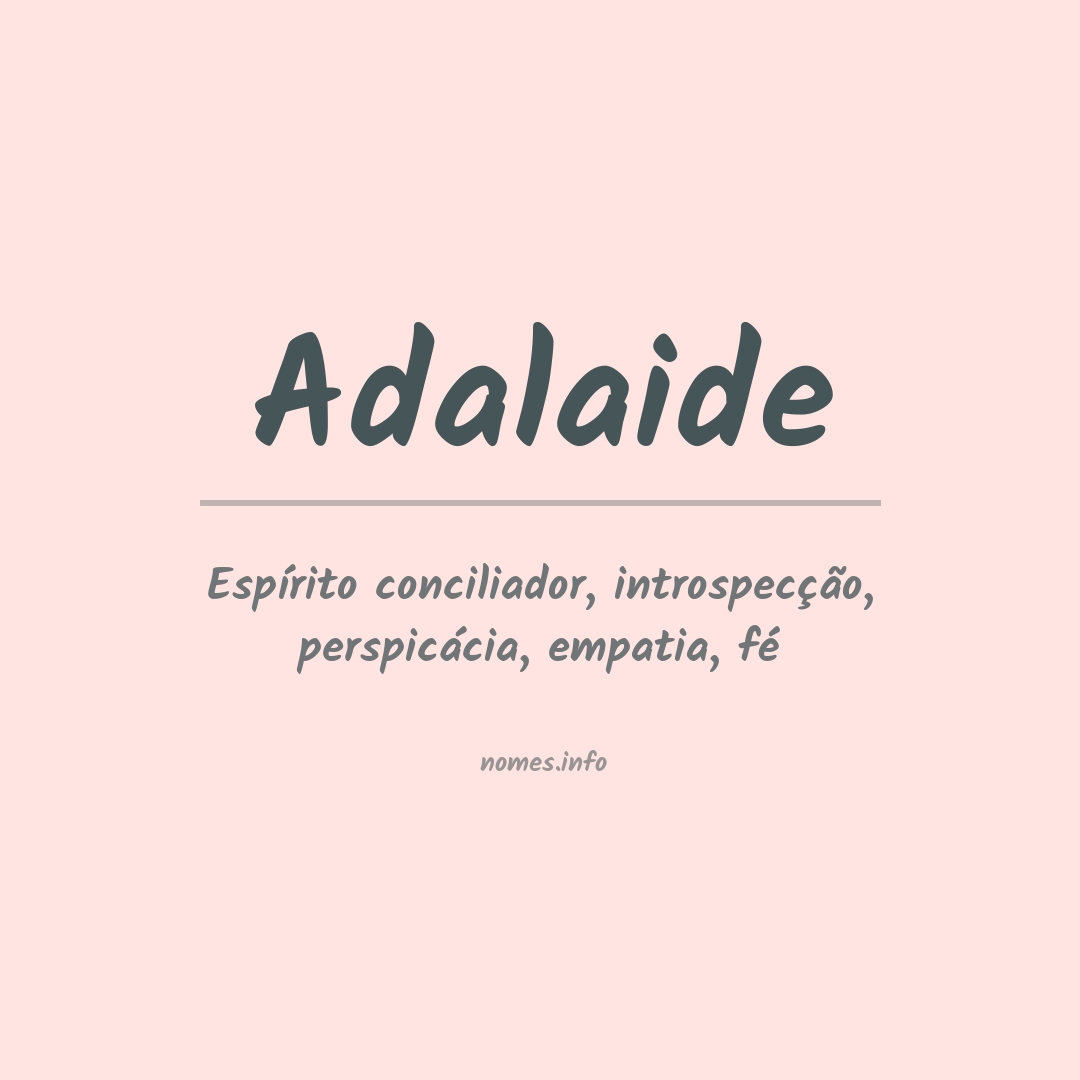 Significado do nome Adalaide