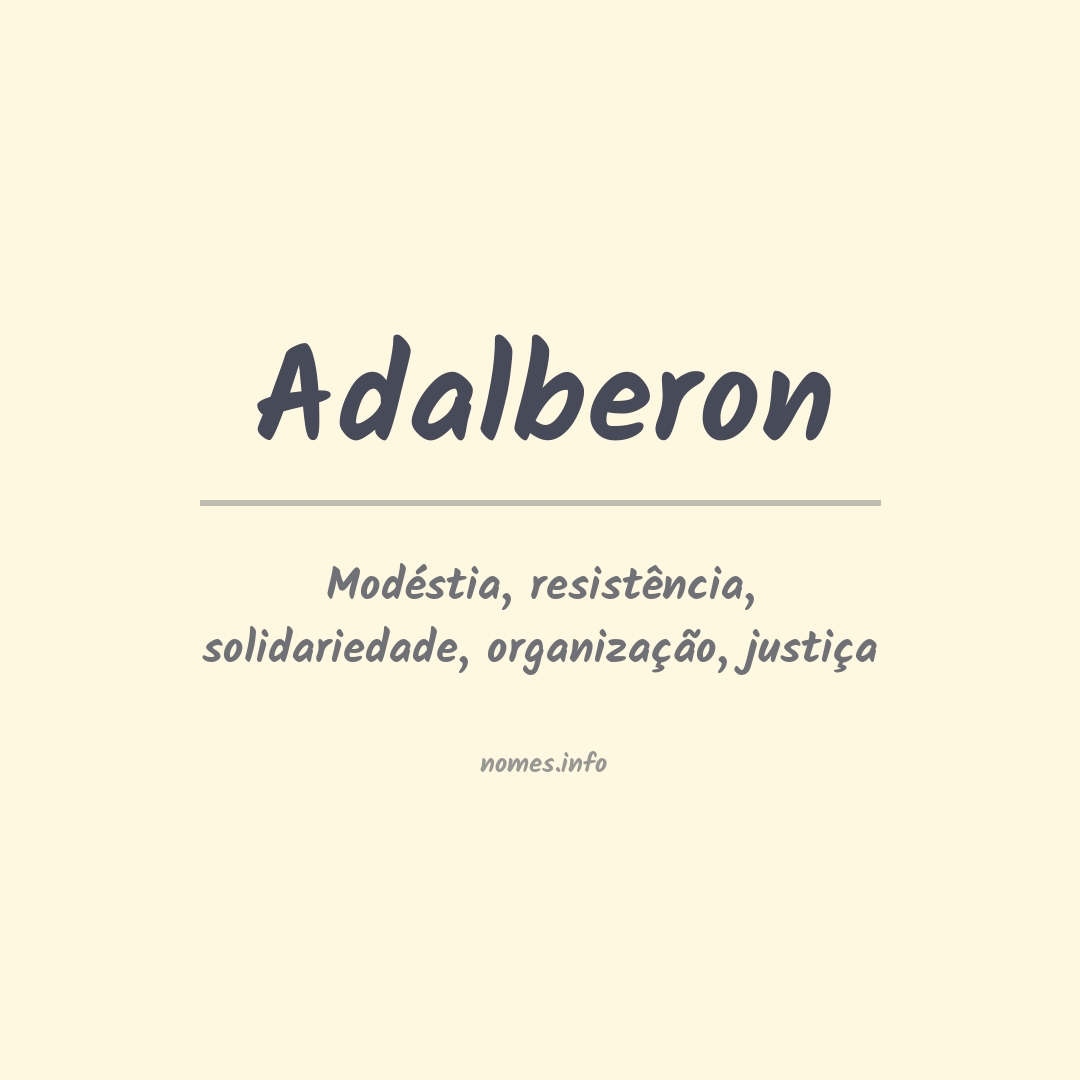 Significado do nome Adalberon