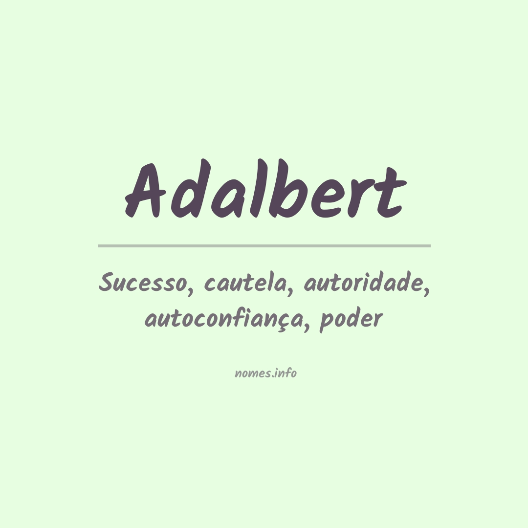 Significado do nome Adalbert