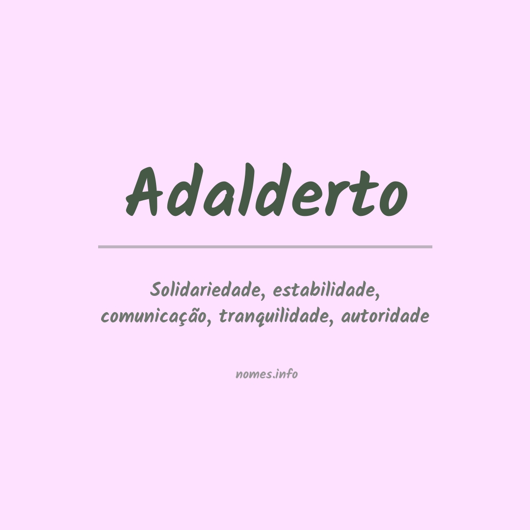 Significado do nome Adalderto