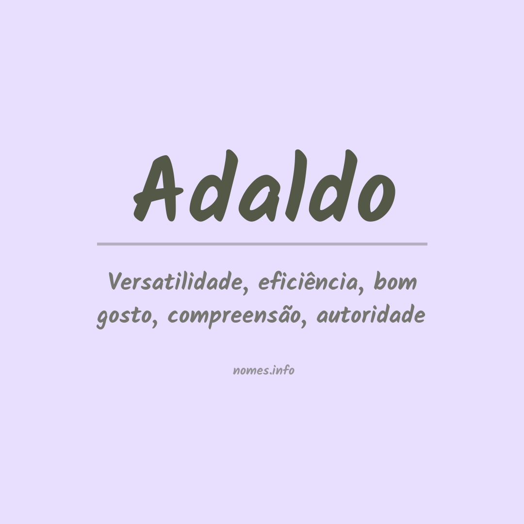 Significado do nome Adaldo