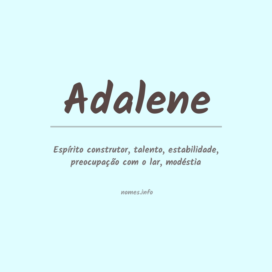 Significado do nome Adalene