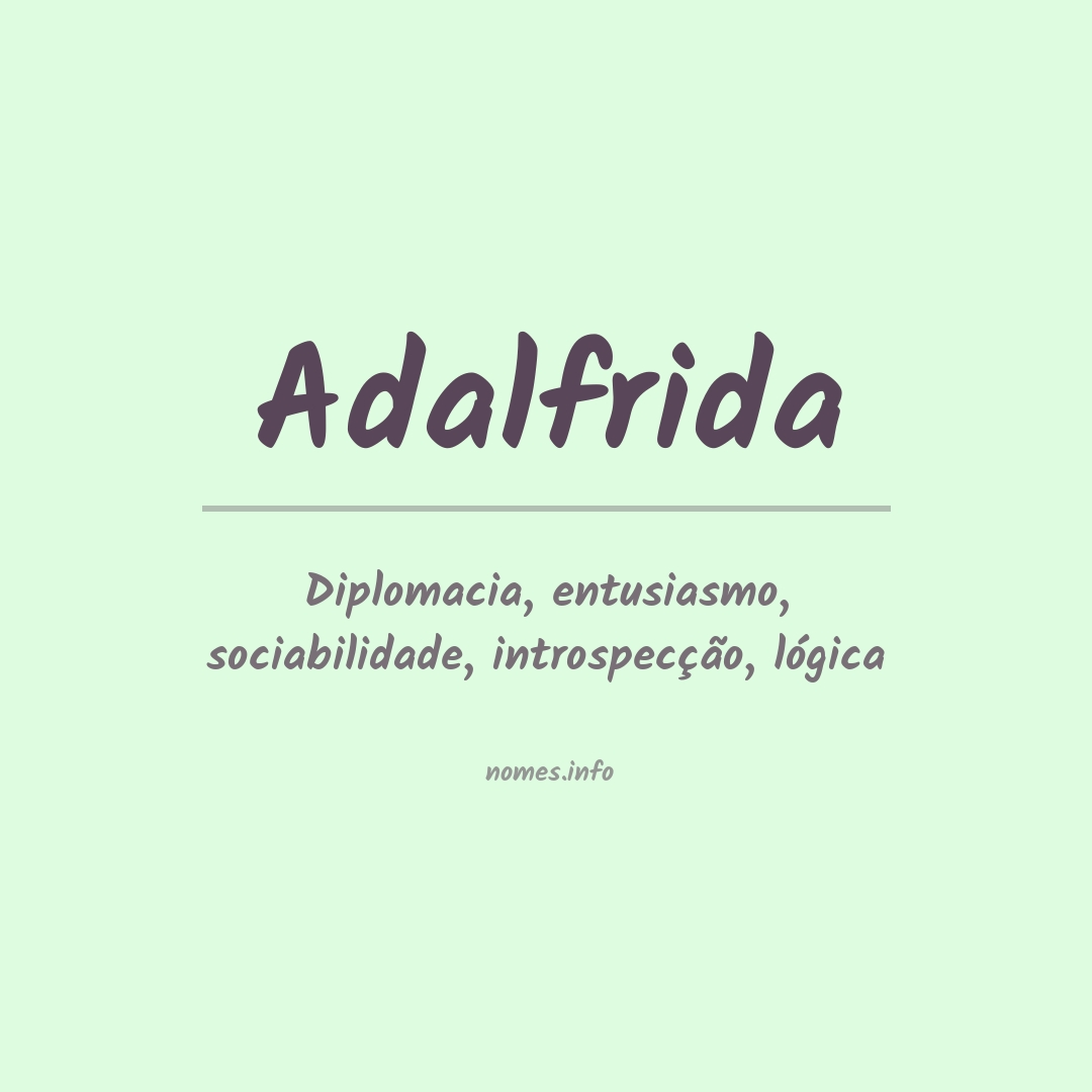 Significado do nome Adalfrida