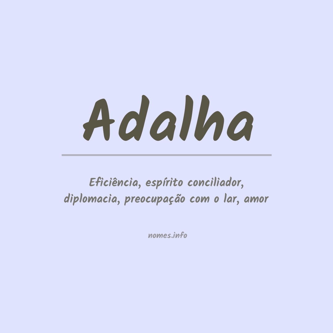 Significado do nome Adalha