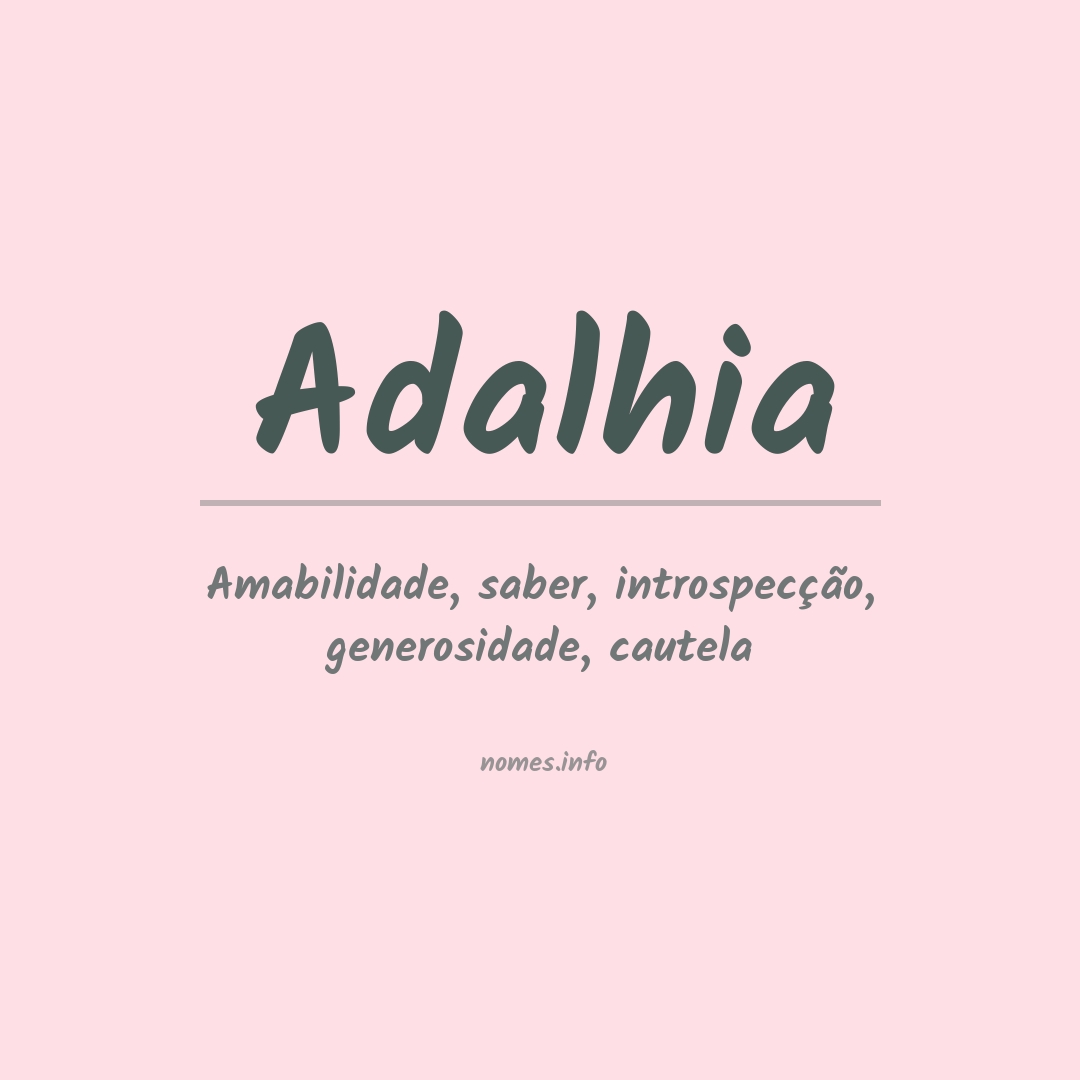 Significado do nome Adalhia