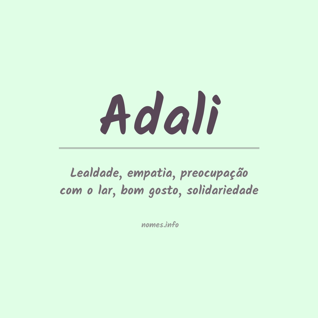 Significado do nome Adali