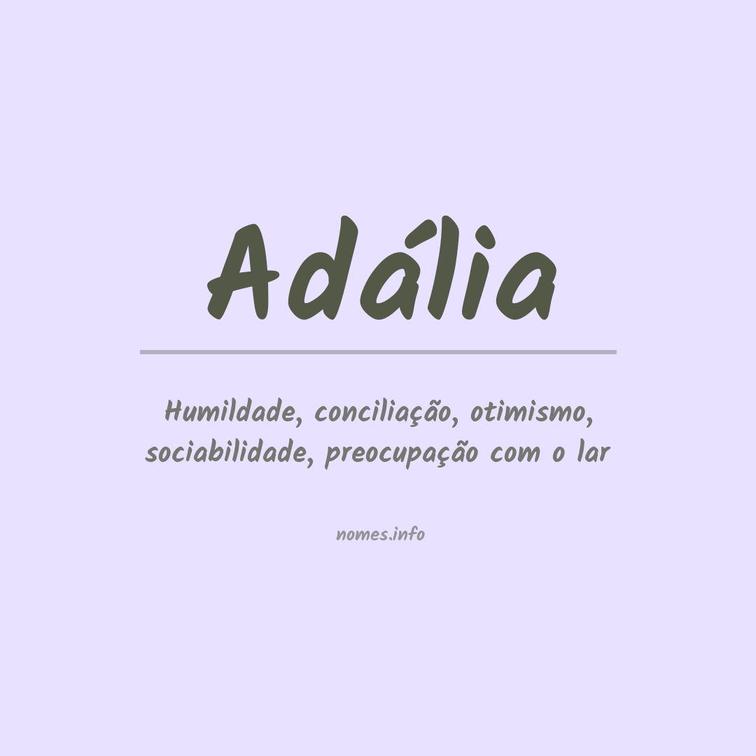 Significado do nome Adália