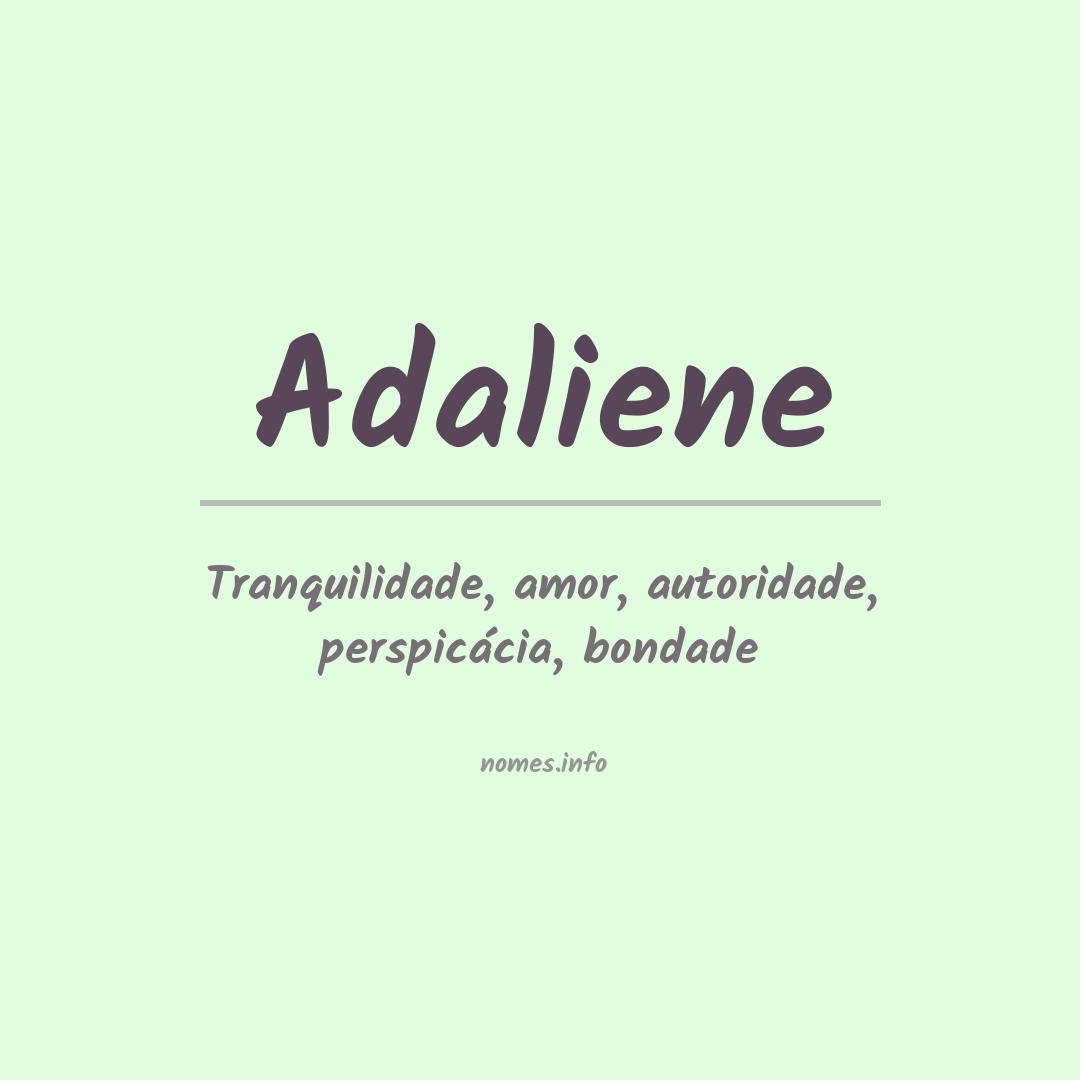 Significado do nome Adaliene