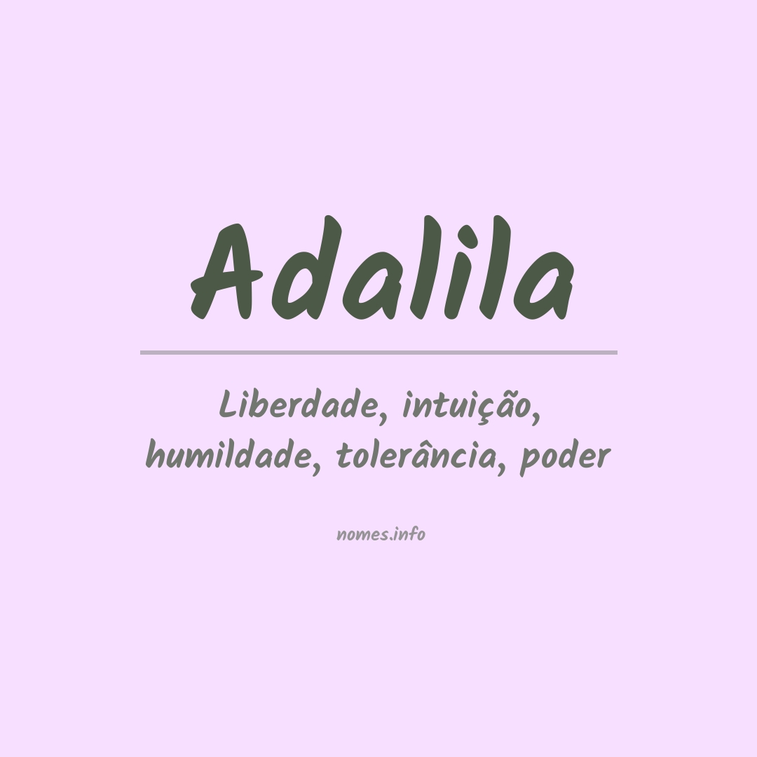 Significado do nome Adalila