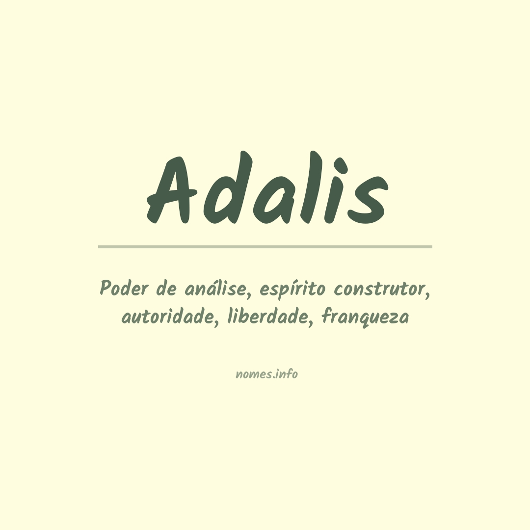 Significado do nome Adalis