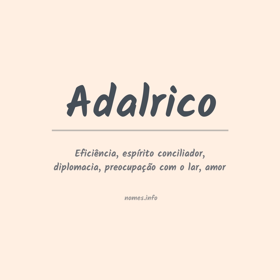Significado do nome Adalrico