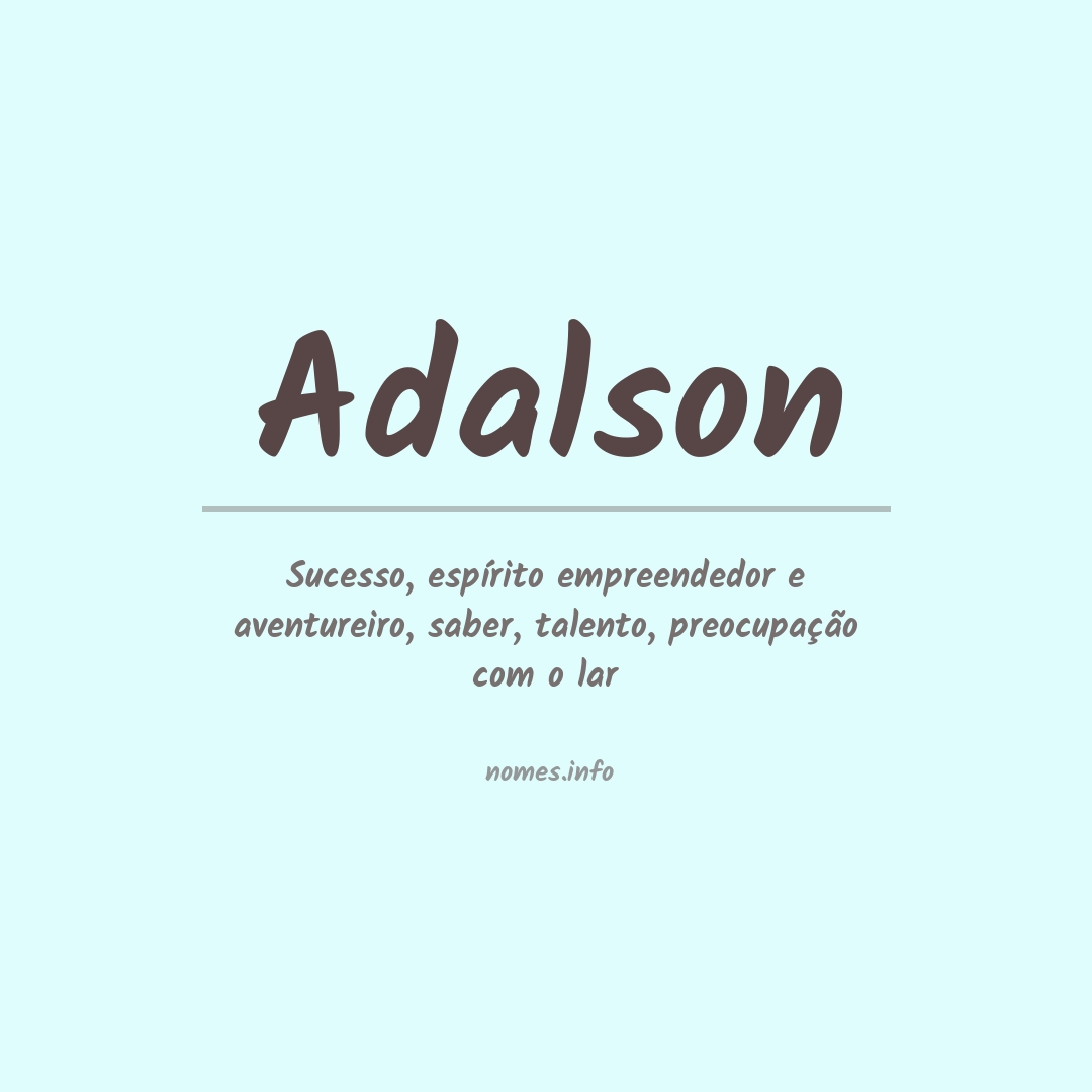 Significado do nome Adalson