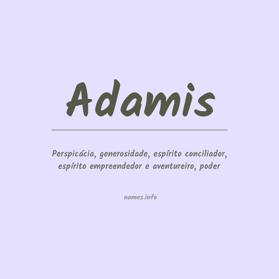 Significado do nome Adamis