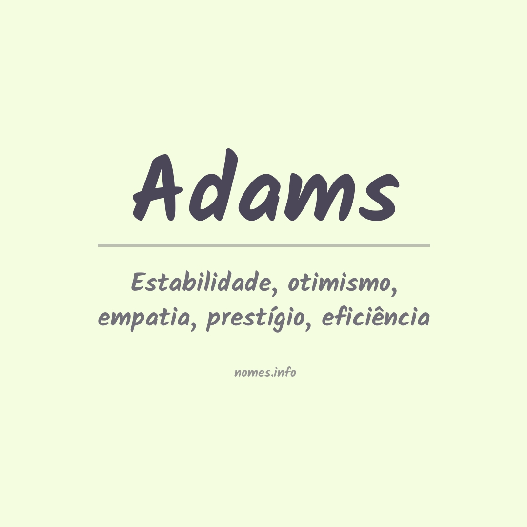 Significado do nome Adams