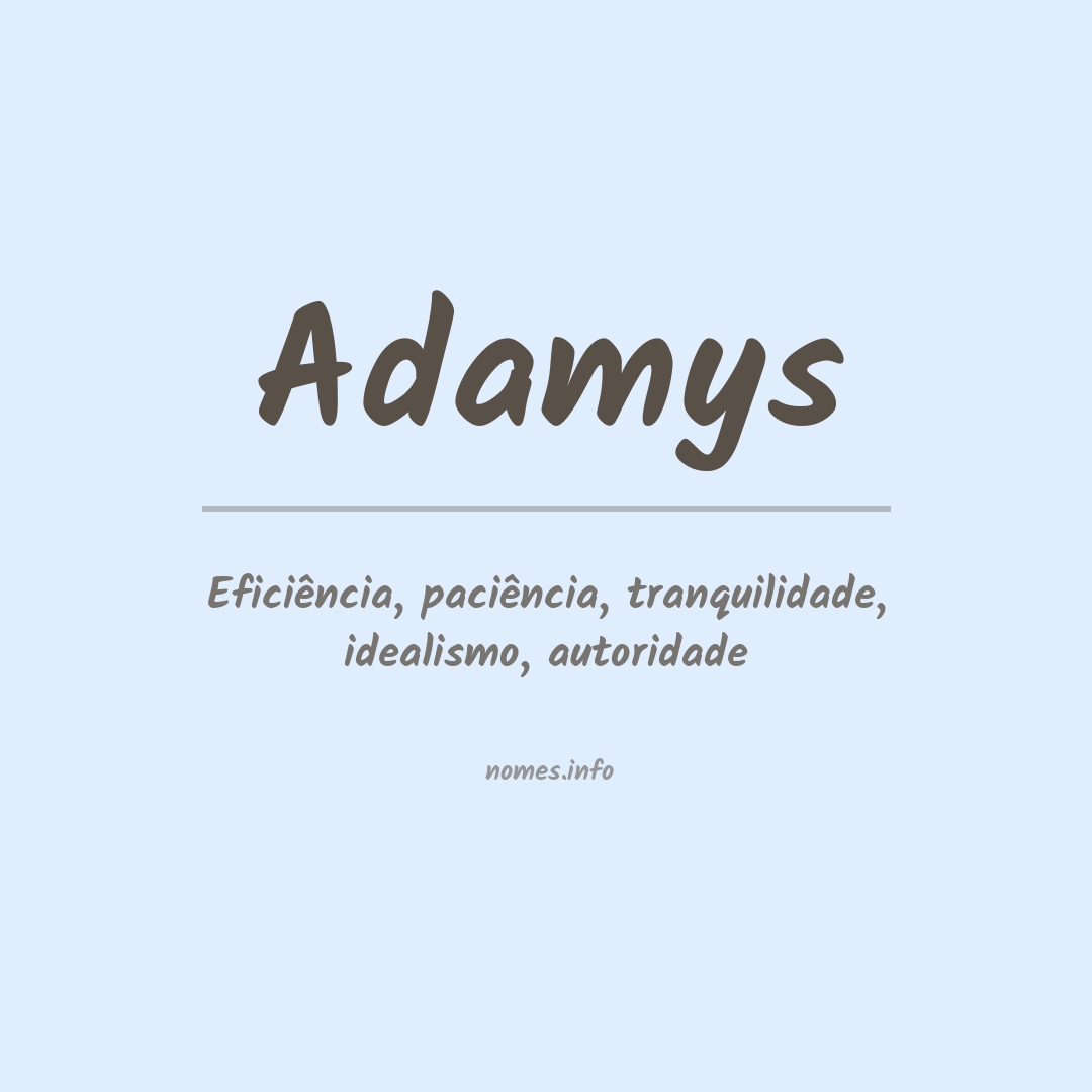 Significado do nome Adamys