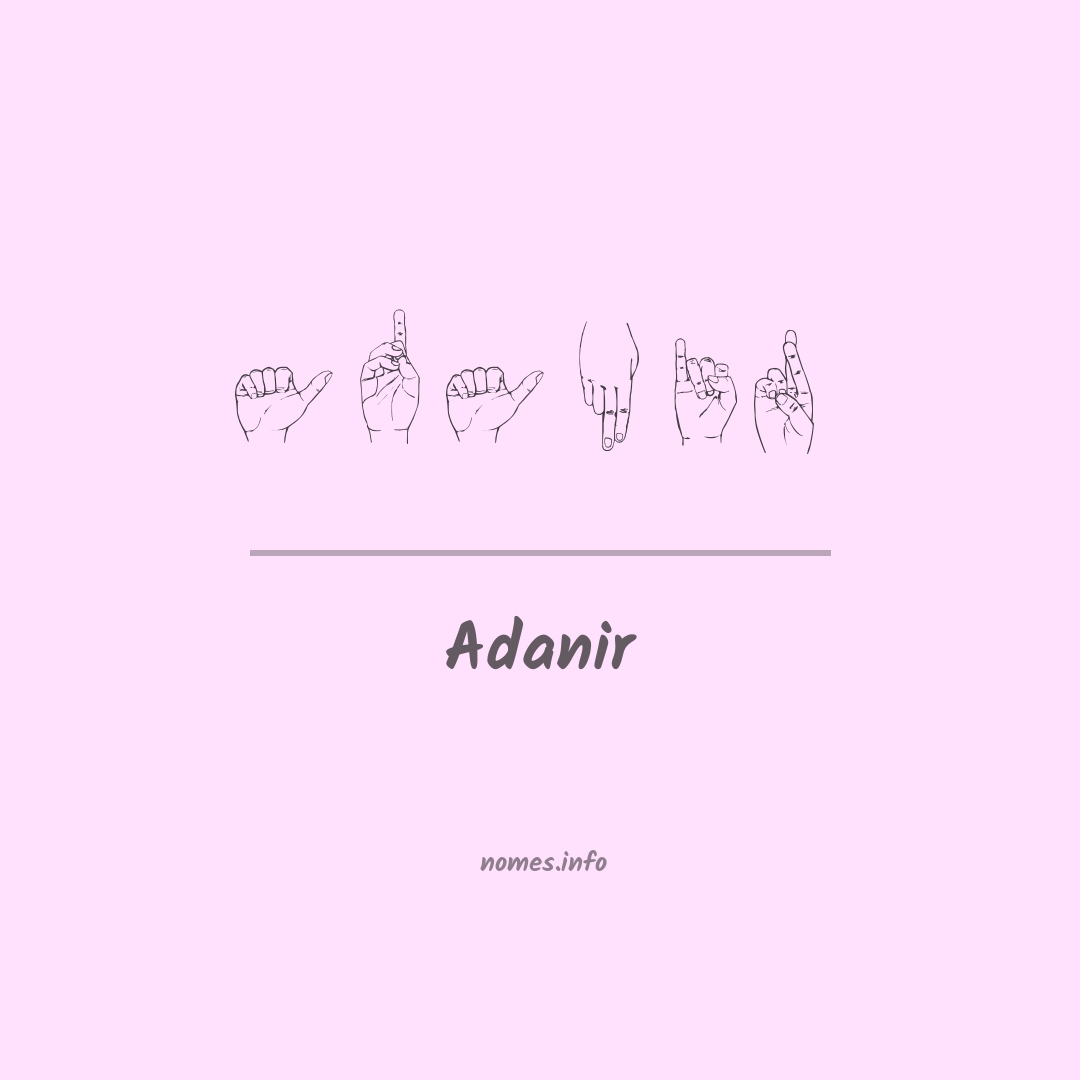 Adanir em Libras
