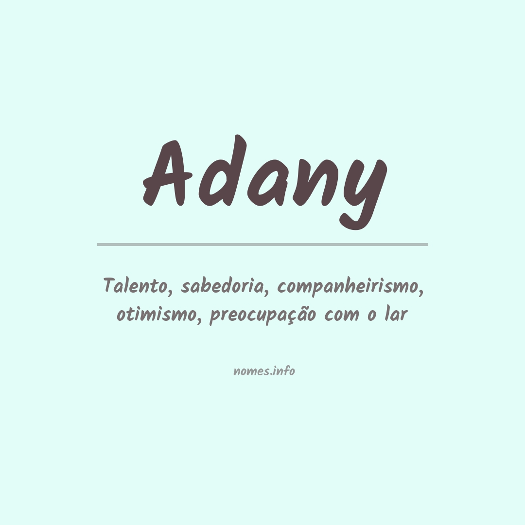 Significado do nome Adany