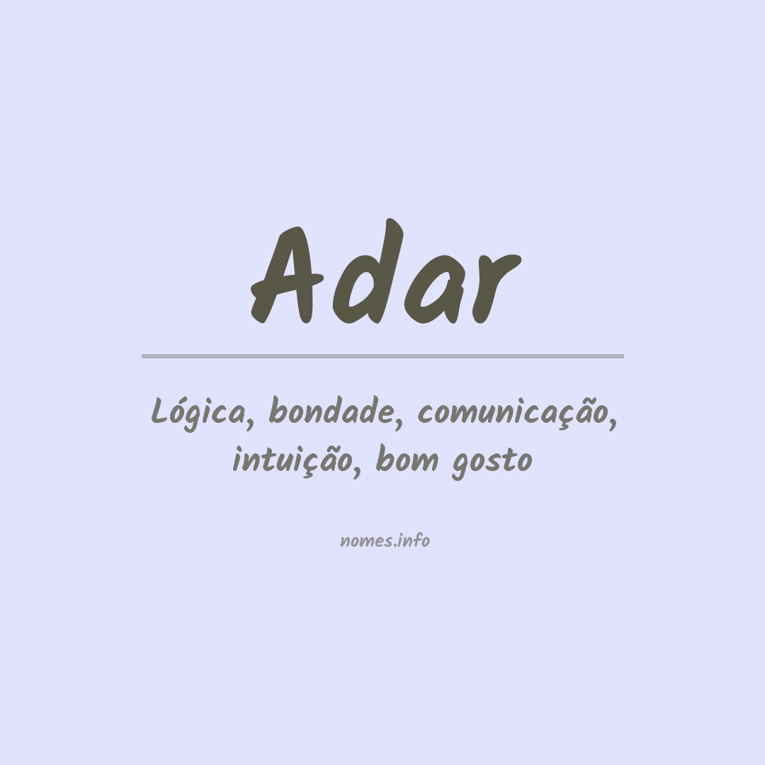 Significado do nome Adar