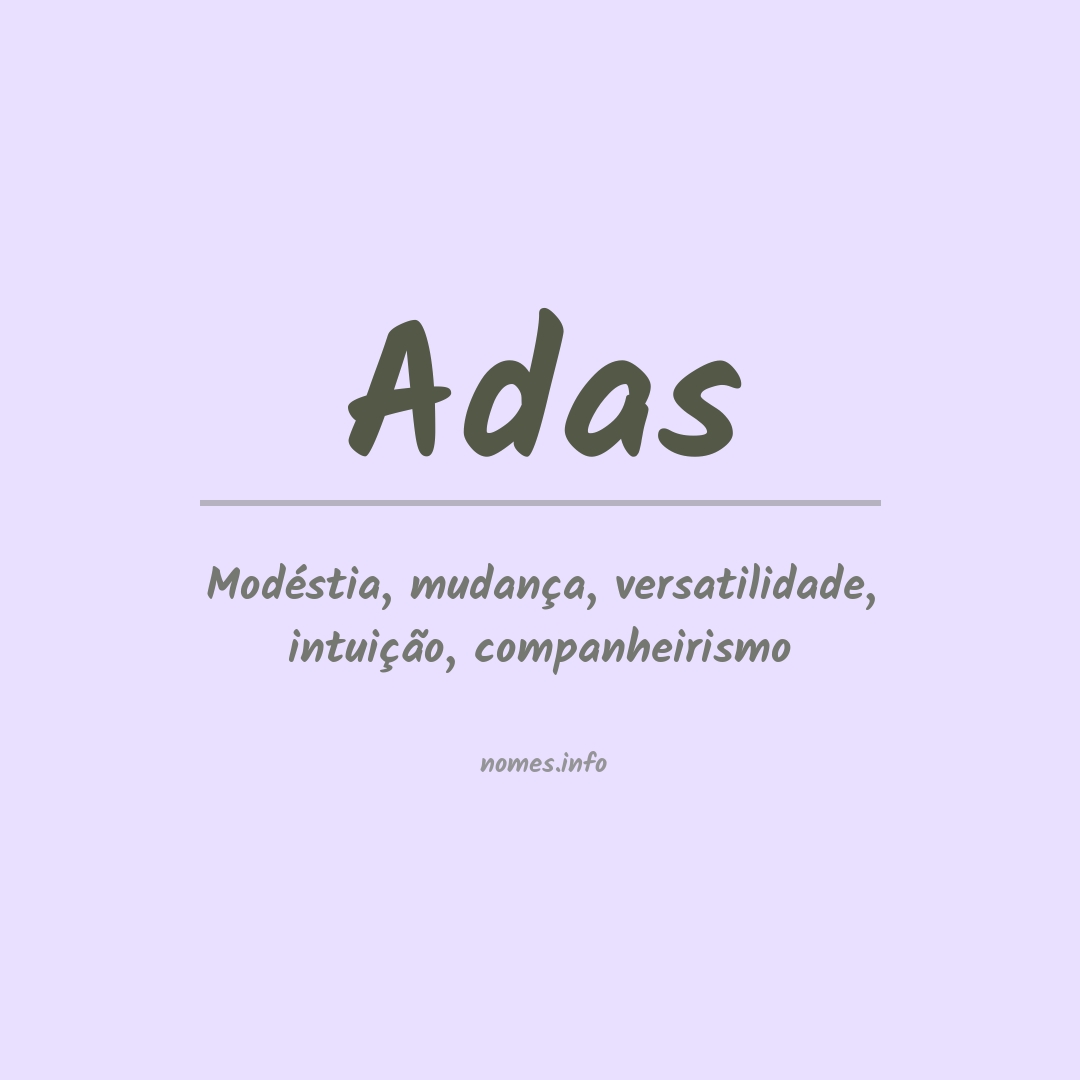 Significado do nome Adas