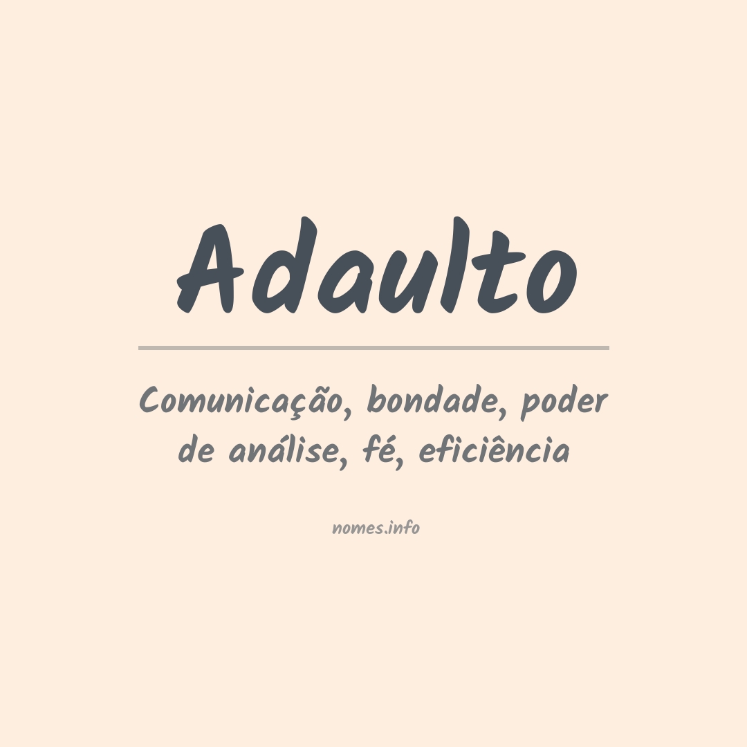 Significado do nome Adaulto