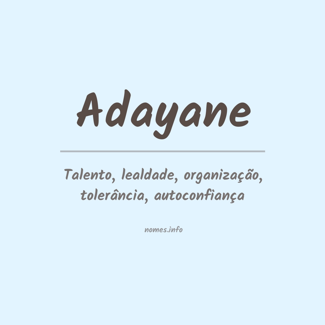Significado do nome Adayane