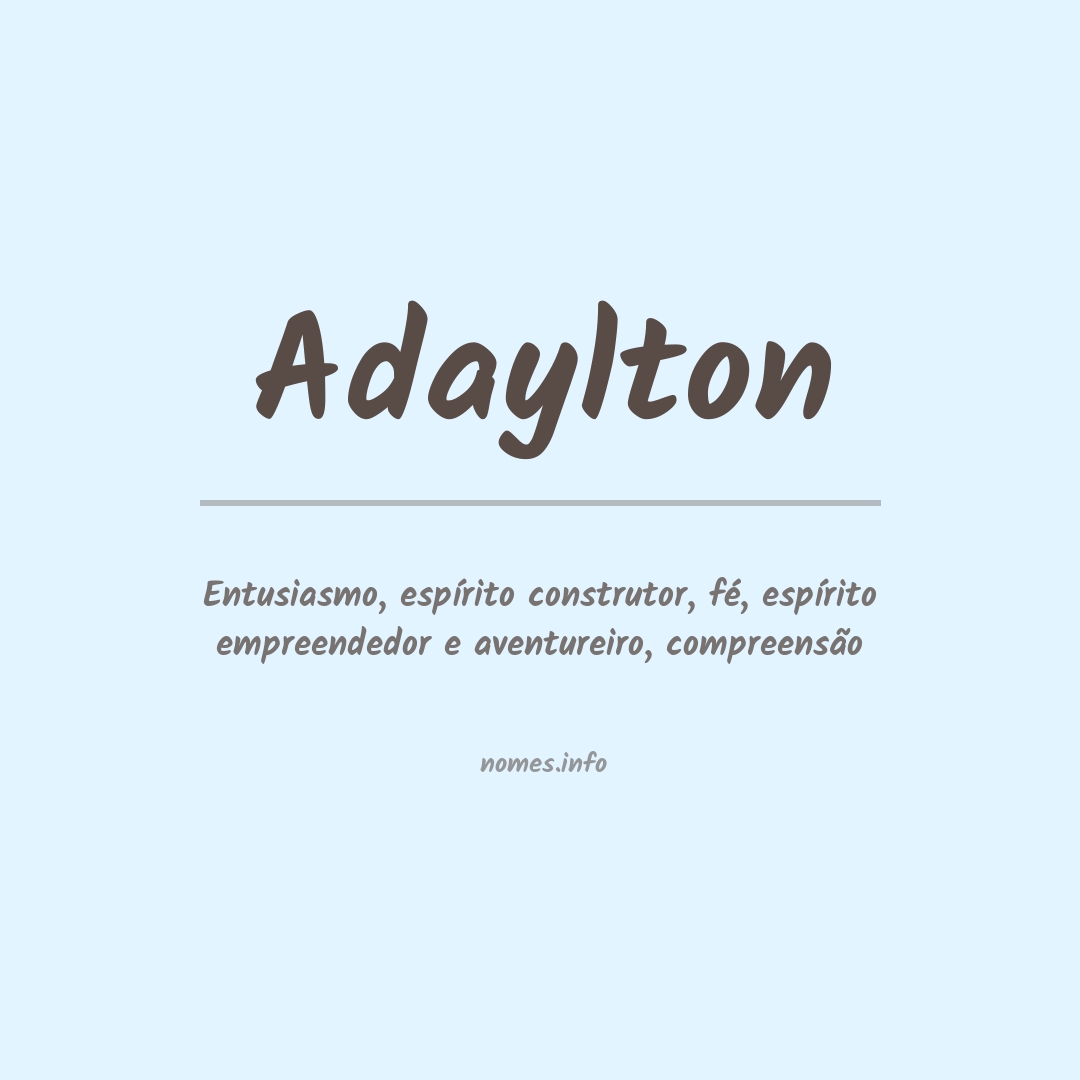 Significado do nome Adaylton