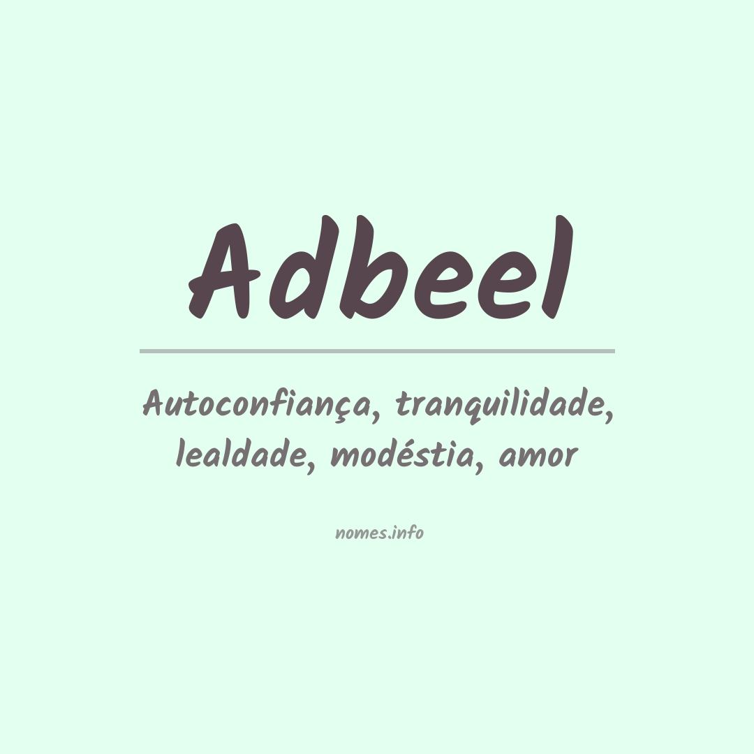 Significado do nome Adbeel