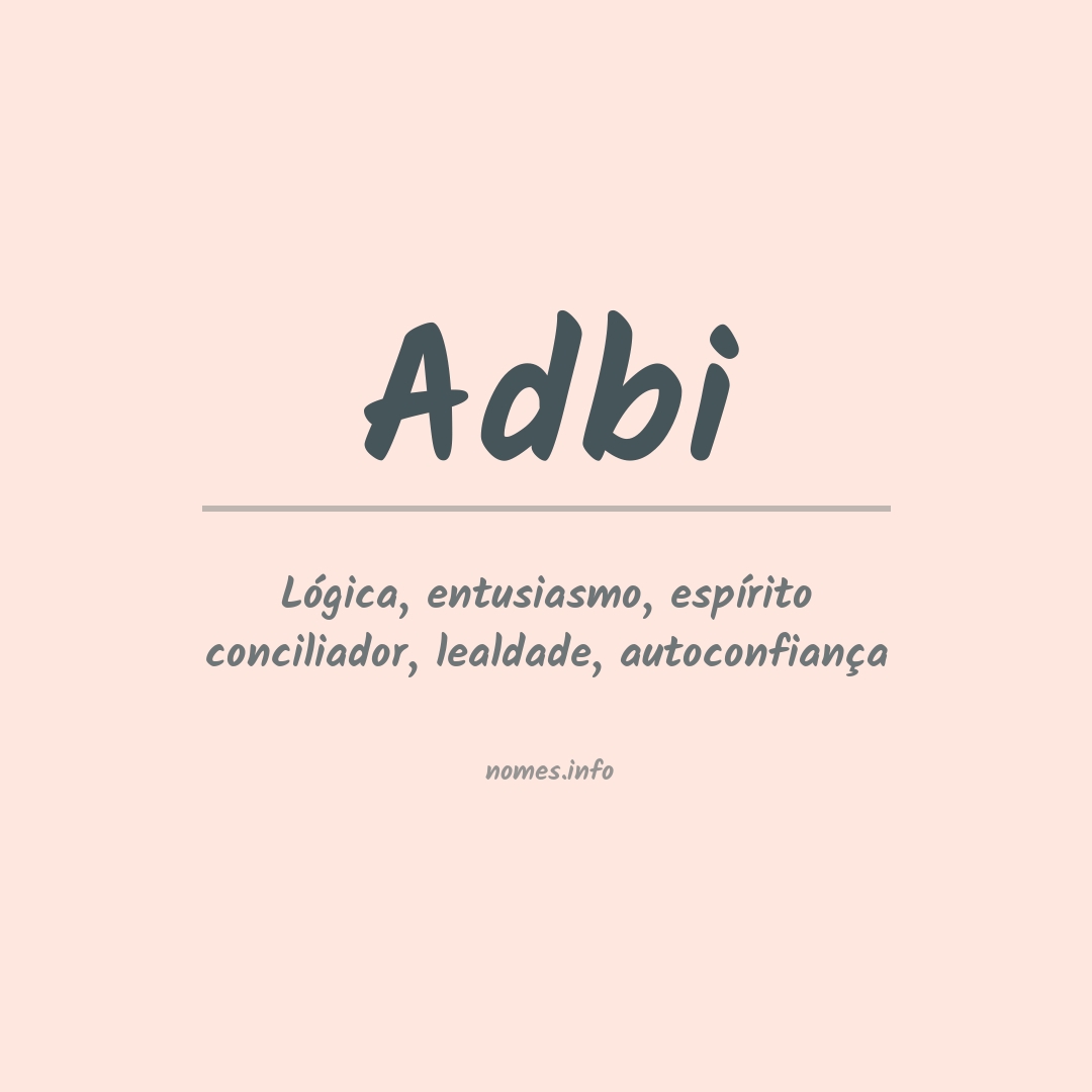 Significado do nome Adbi