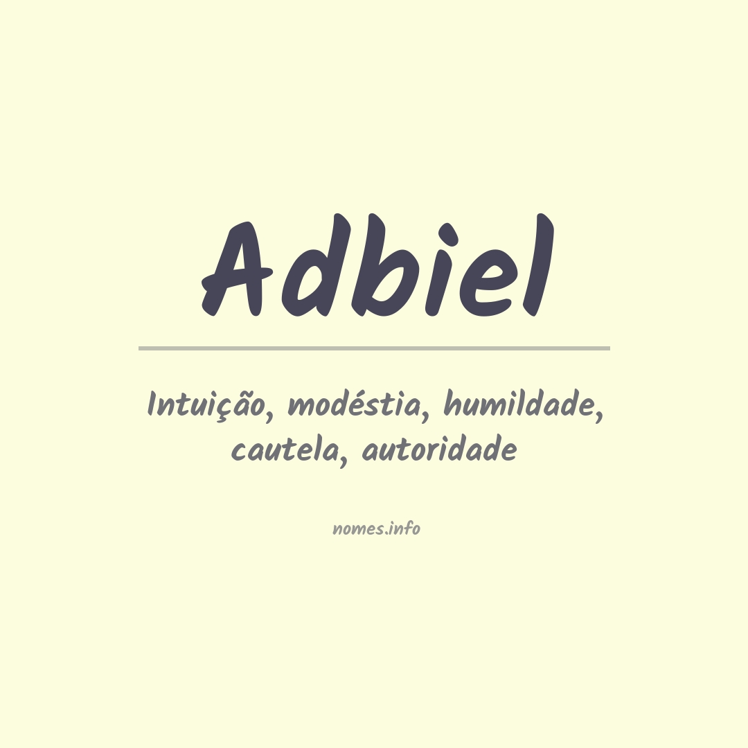 Significado do nome Adbiel