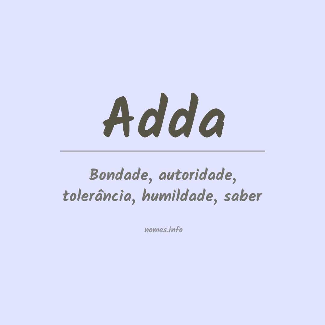 Significado do nome Adda