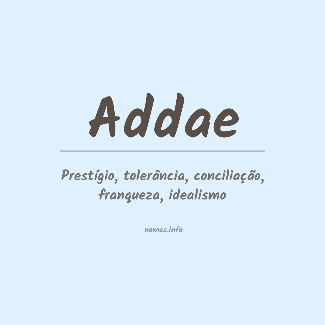 Significado do nome Addae