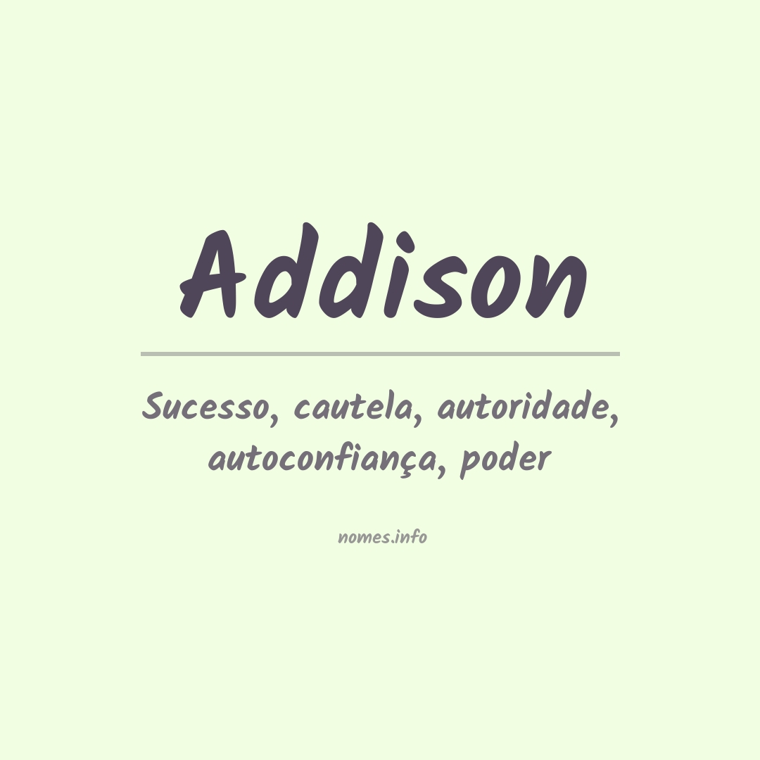 Significado do nome Addison