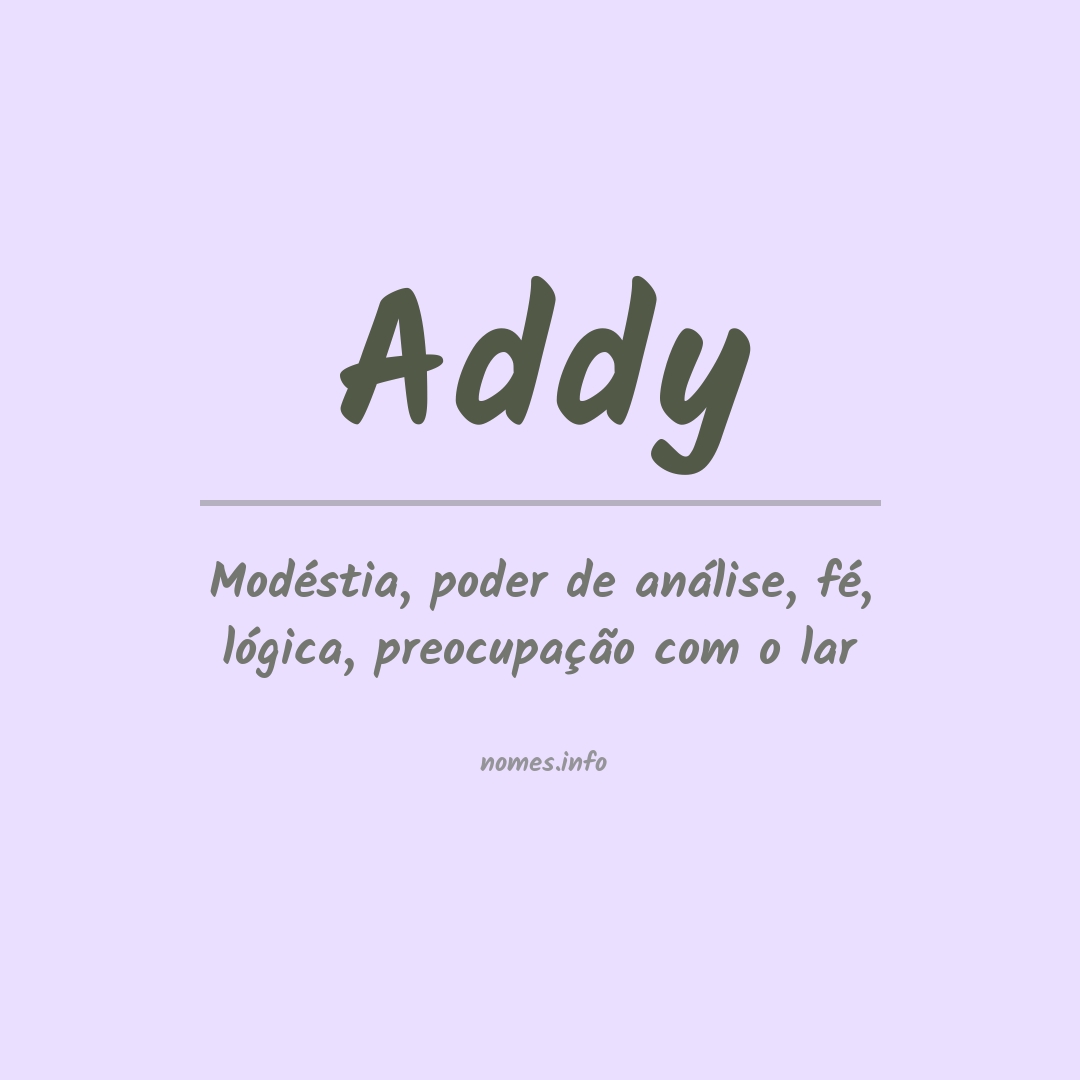 Significado do nome Addy