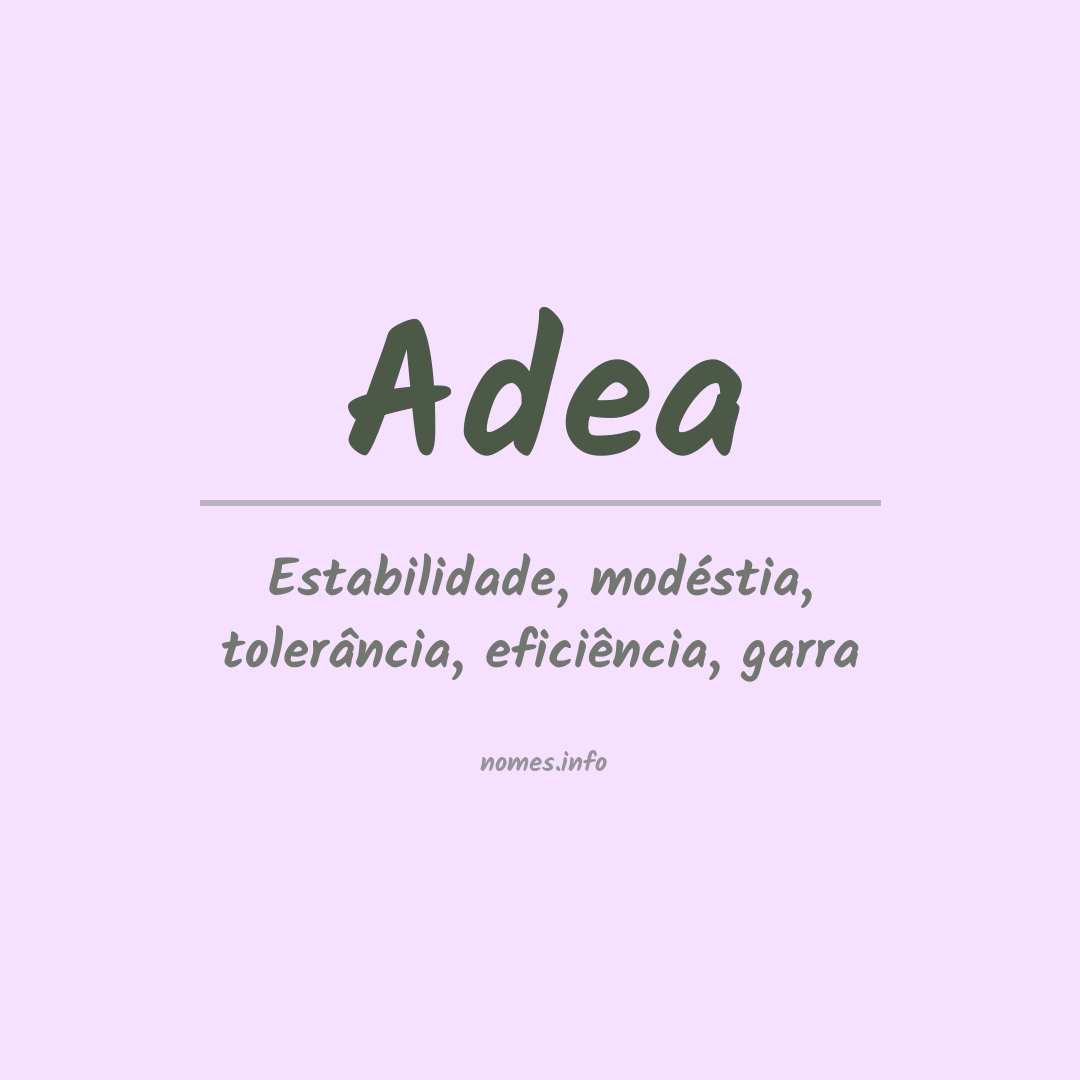 Significado do nome Adea
