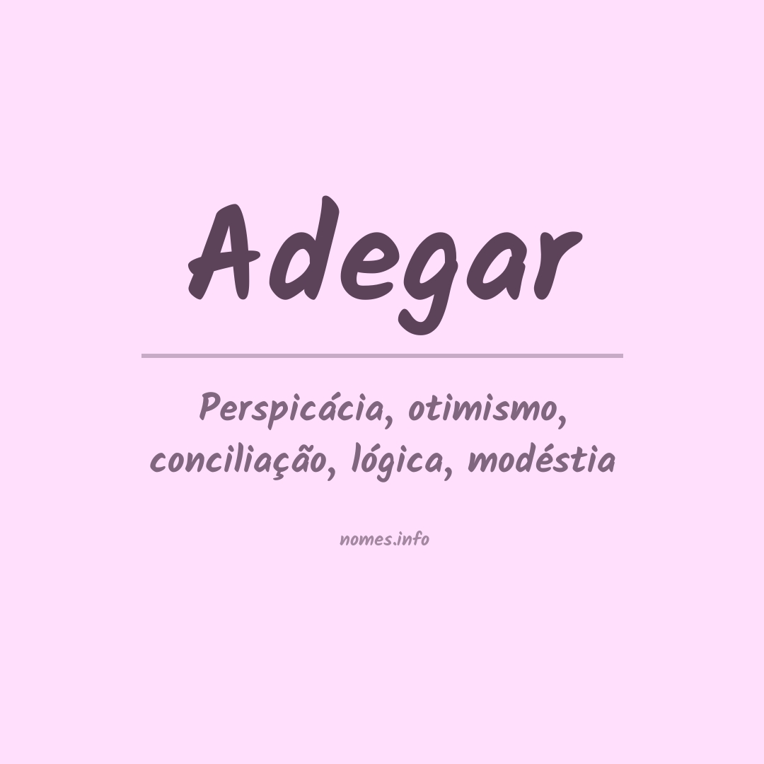 Significado do nome Adegar