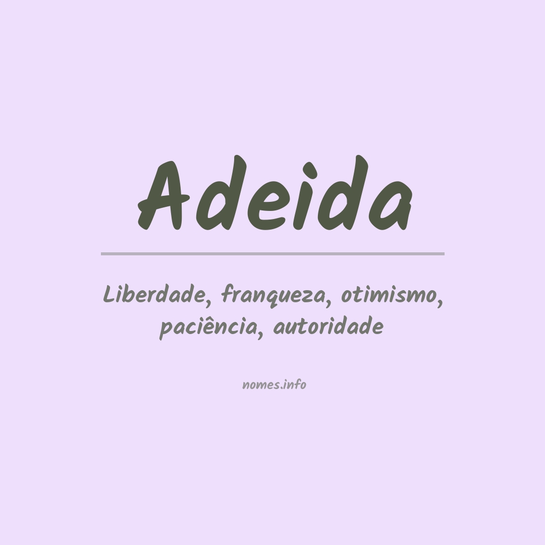 Significado do nome Adeida