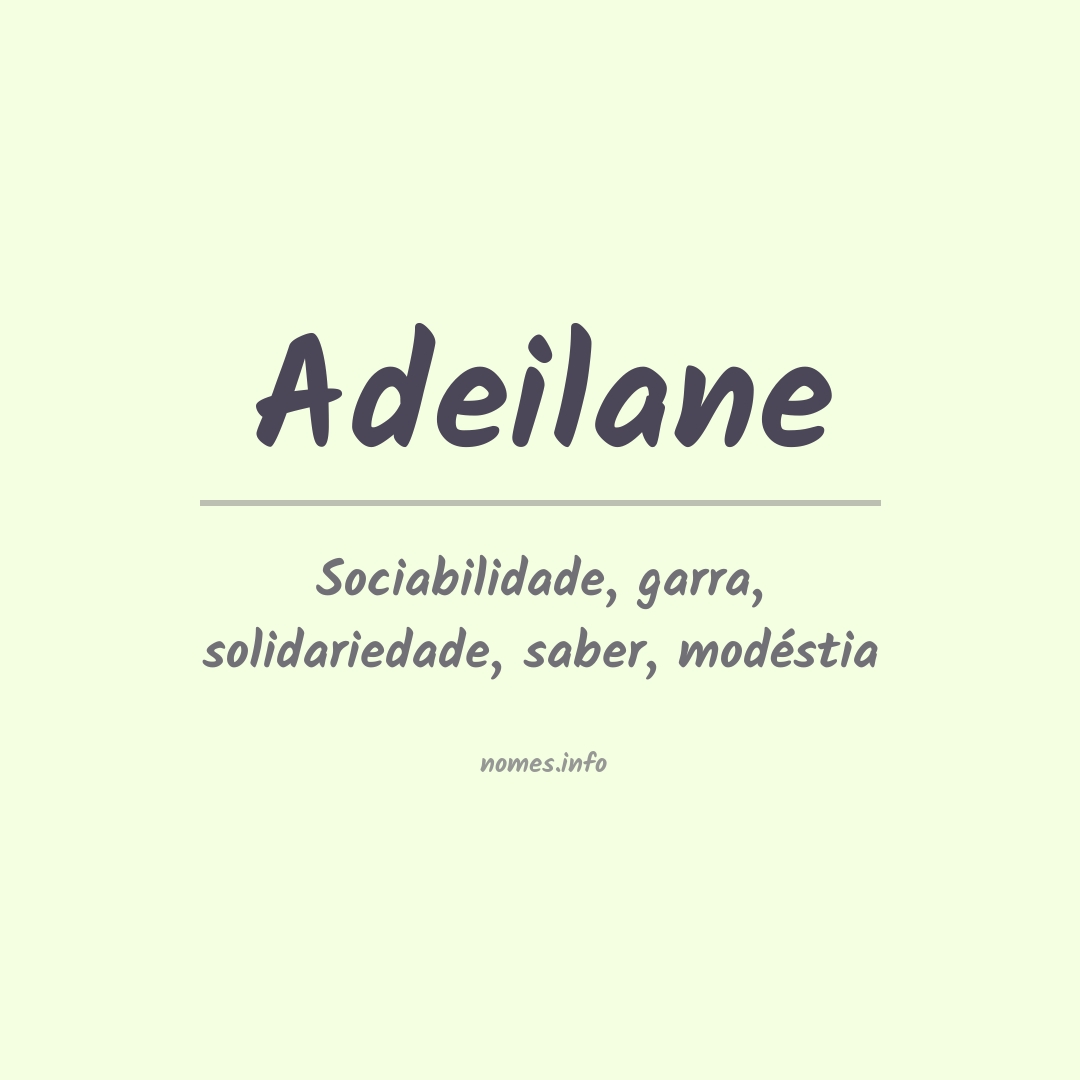 Significado do nome Adeilane