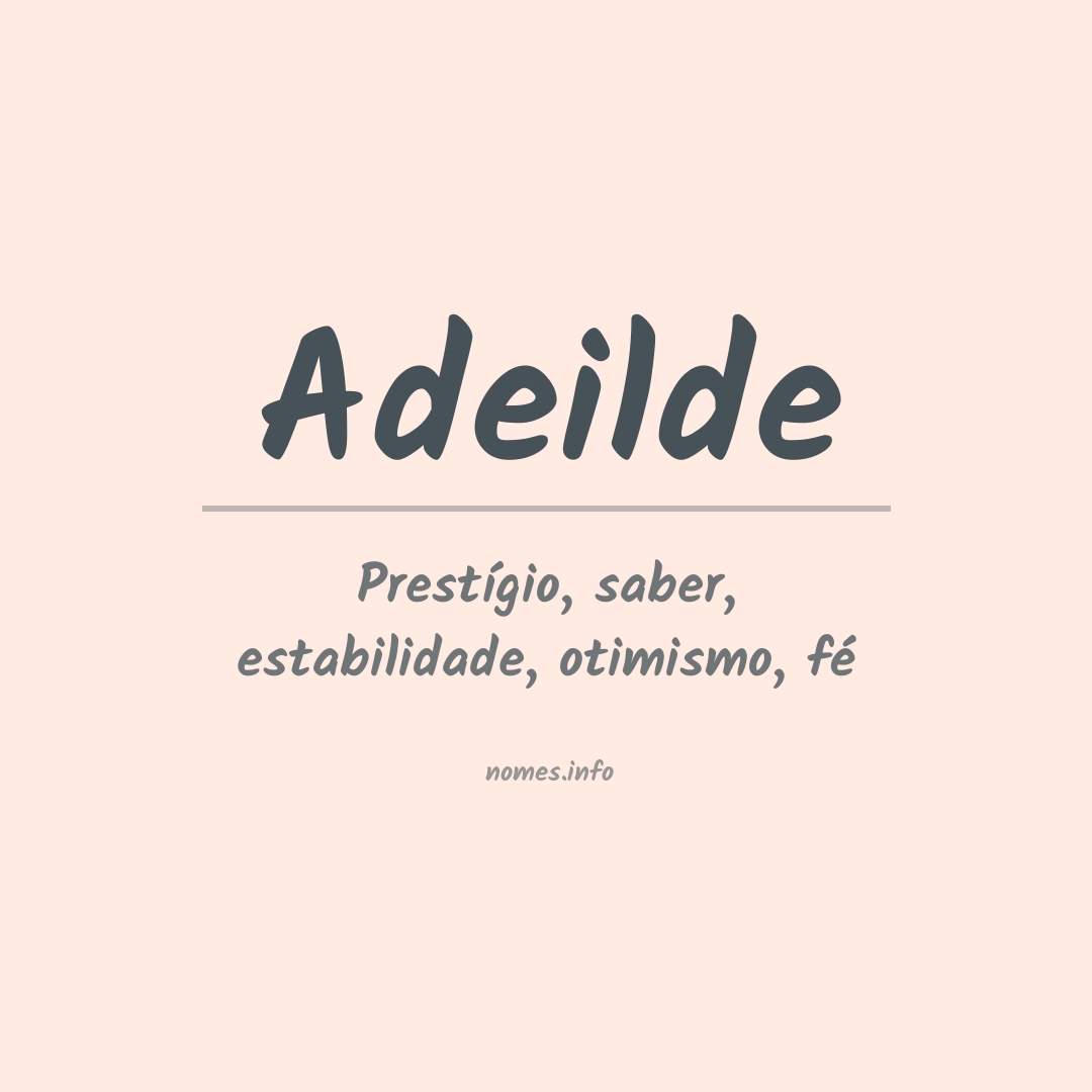 Significado do nome Adeilde