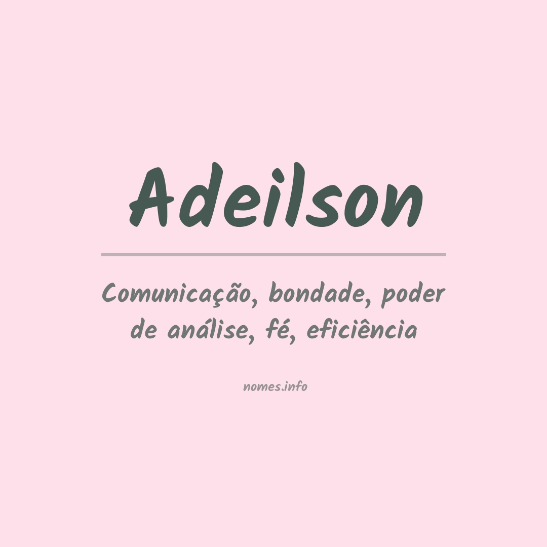Significado do nome Adeilson