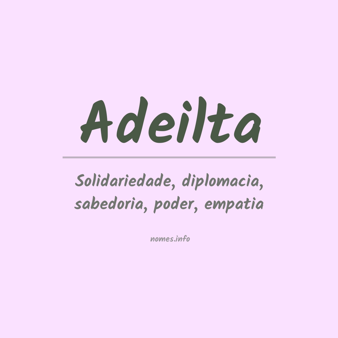 Significado do nome Adeilta