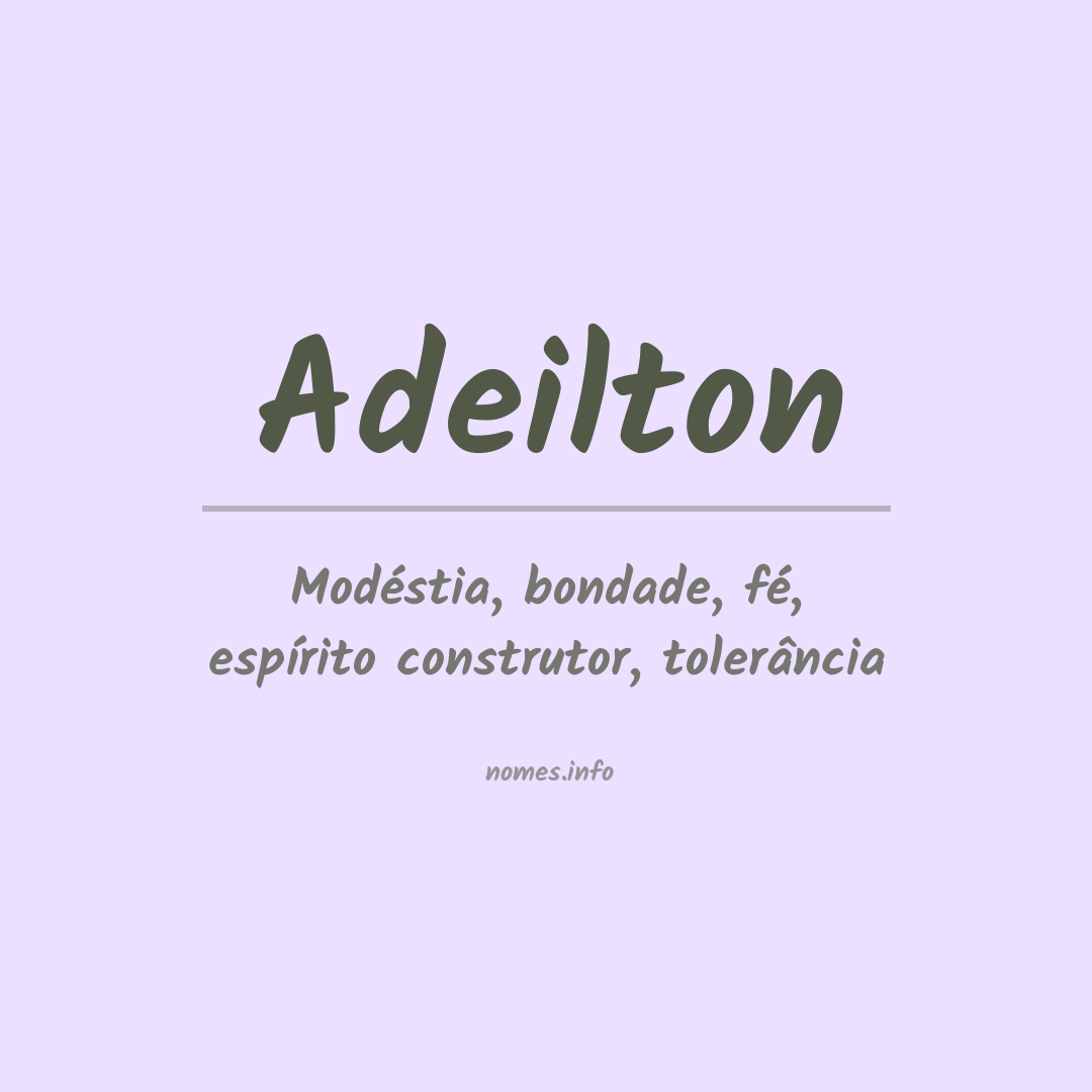 Significado do nome Adeilton