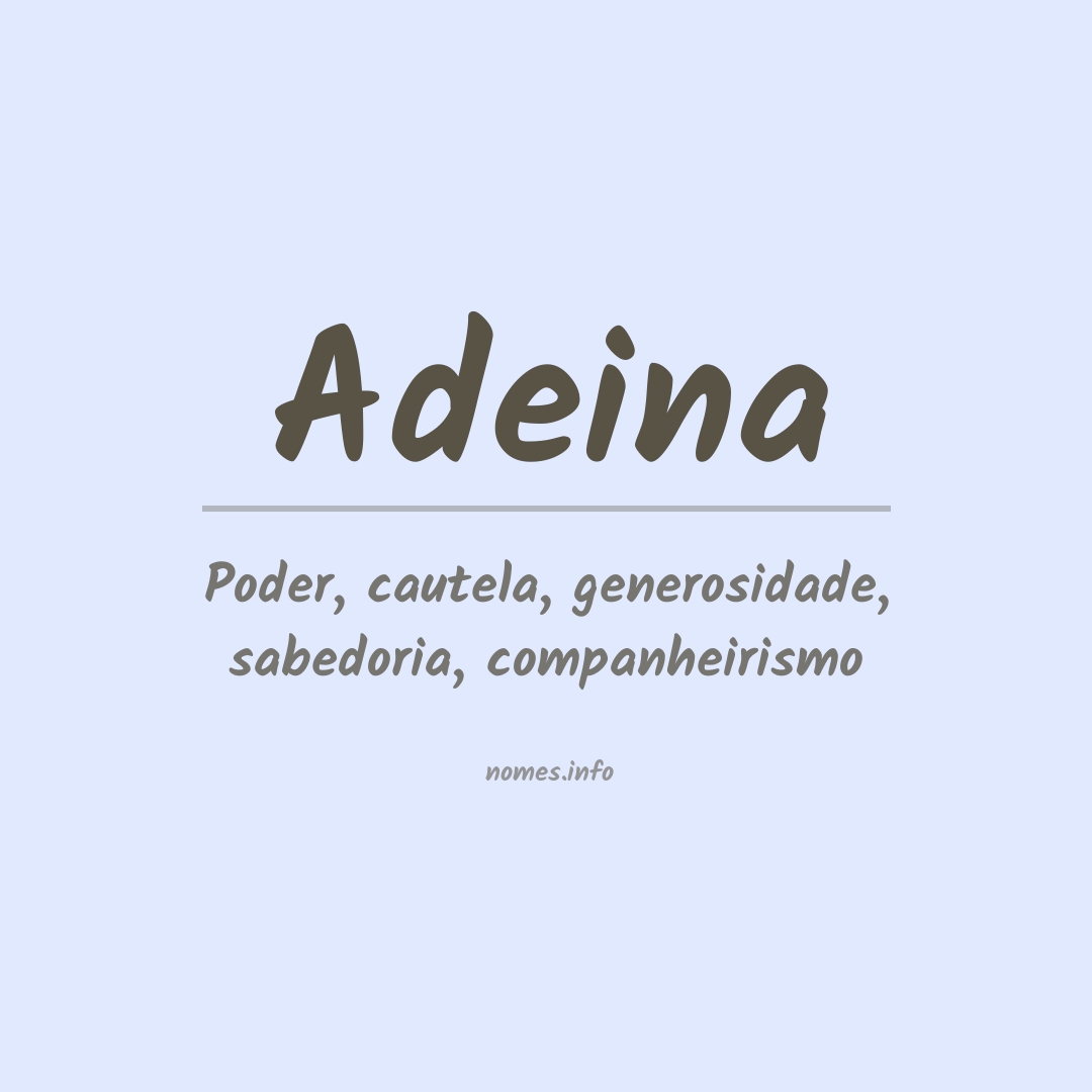Significado do nome Adeina