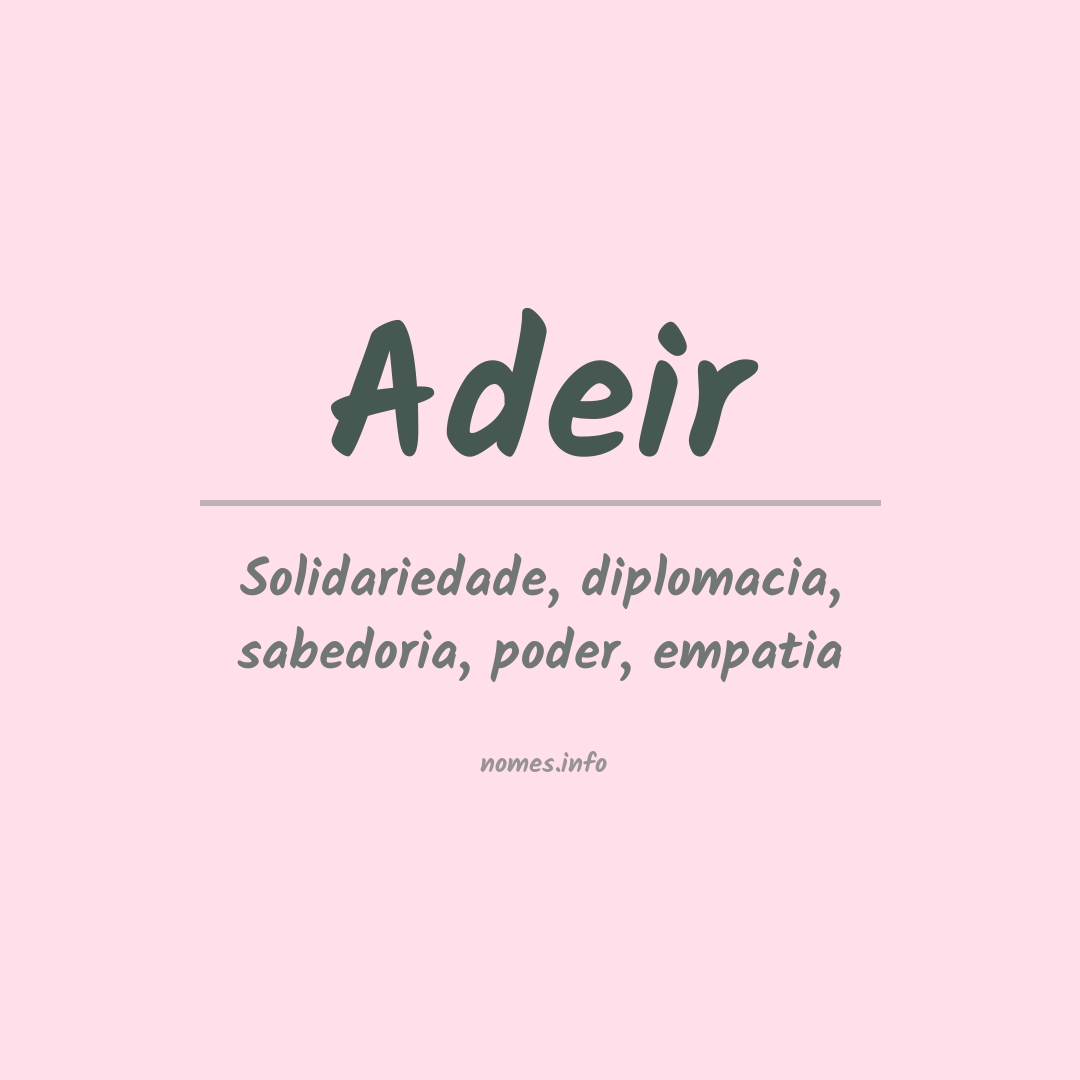 Significado do nome Adeir
